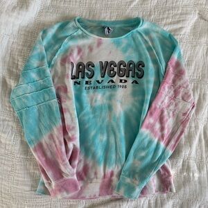 Urban Renewal Tie-Dye Sweatshirt - Blue and Pink